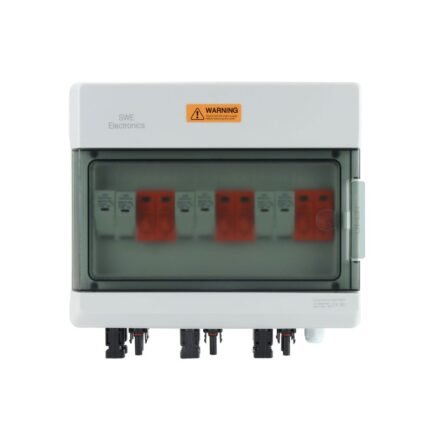 Cuadro fotovoltaico solar de 2 strings 500V DC, con protección contra sobretensiones y portafusibles