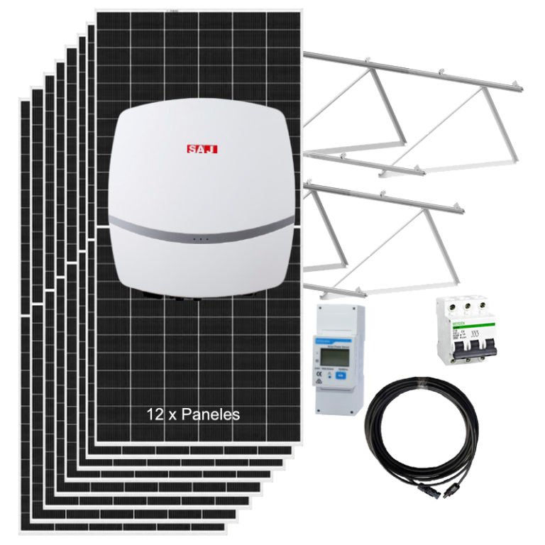 kit placas solares con conexion a red electrica saj 5kw