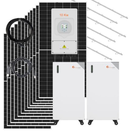 Kit Solar casa aislada 10Kw Monofásico Deye baterias de Litio-N12