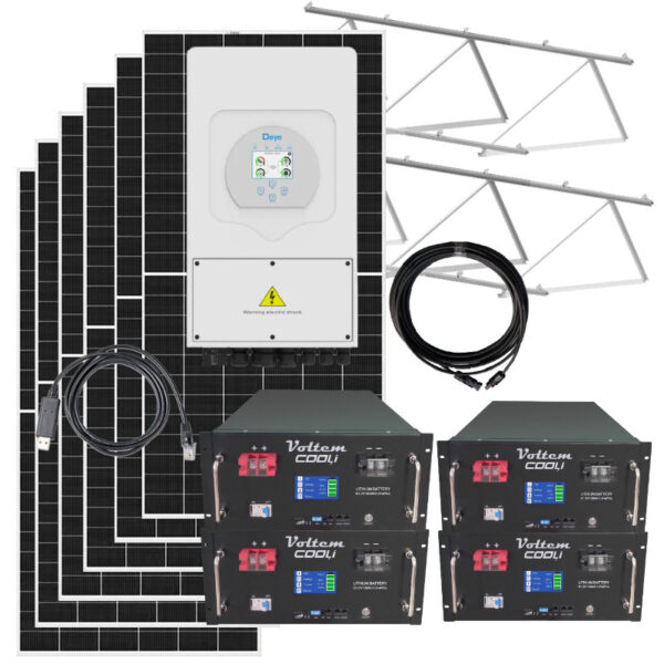 kit solar baterias de litio 6kw deye