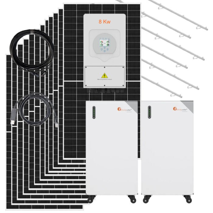 Kit Solar Litio con inversor 8Kw Deye y batería Felicity 16Kw-N10 - Imagen 1