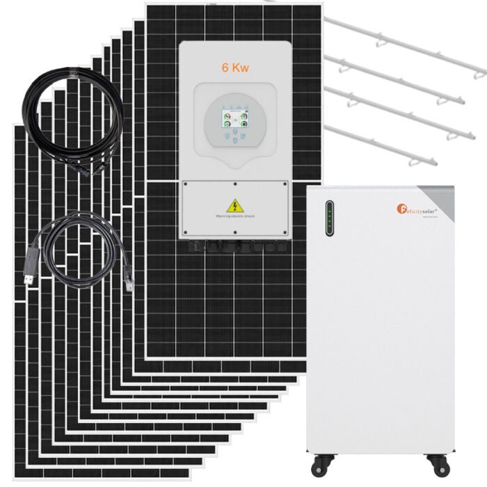Kit Solar Inversor 6Kw Deye Batería Litio Aislada-N7 - Imagen 1