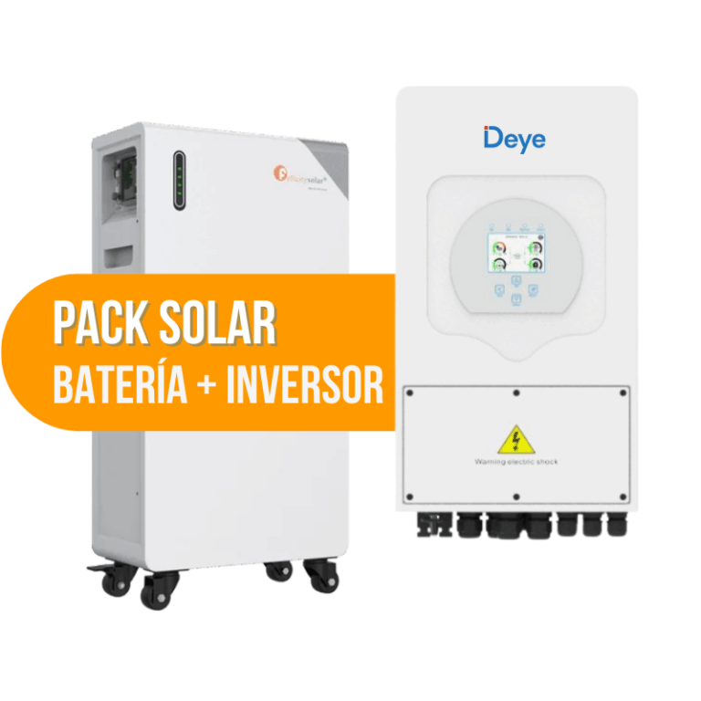 Pack solar con batería de litio Felicity 16kWh e inversor Deye 6kW para autoconsumo