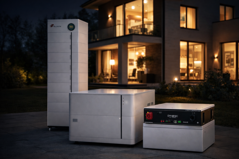 Banco de baterías de litio para placas solares con montaje interior seguro