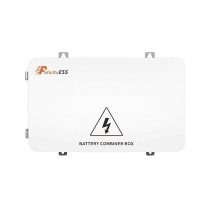 Caja combinadora de baterías Felicity BTCB0303-200 con chasis metálico y tres entradas independientes frontal