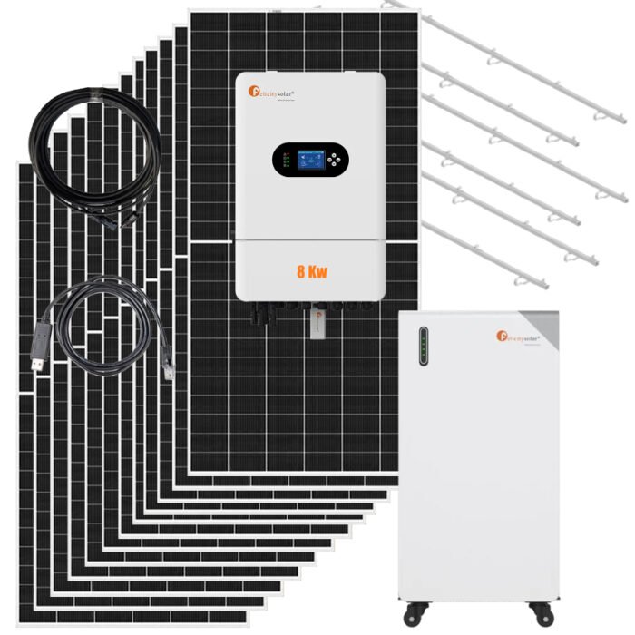 Kit solar aislado 8kW Felicity con batería de litio para vivienda