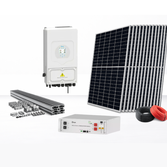 Kit solar Aislada Bateria Litio Deye 5000W - Imagen 1