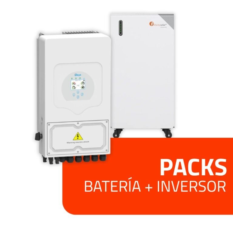 Pack inversor y batería solar