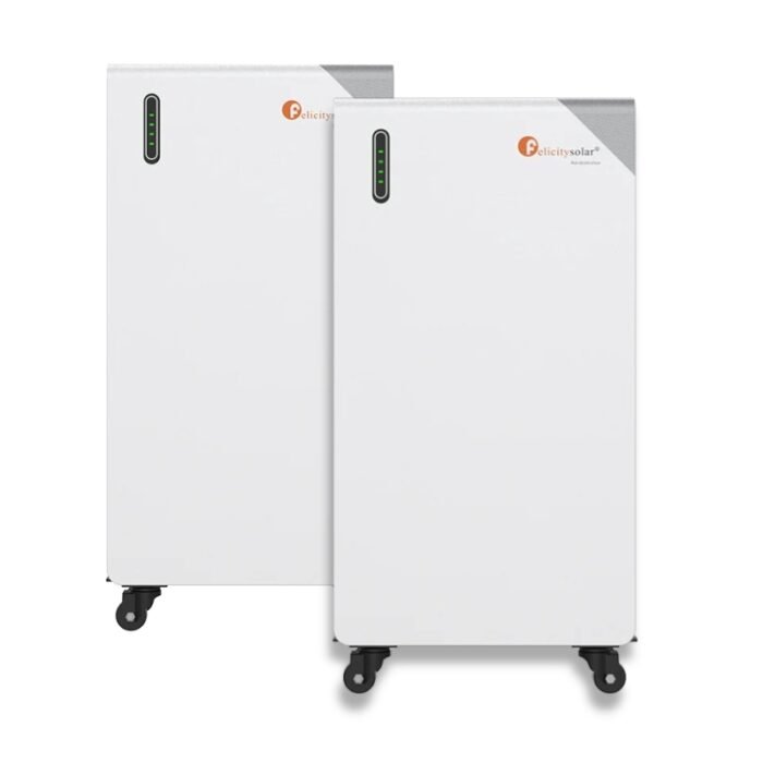 Baterías que componen el Pack solar híbrido trifásico Felicity 15 kW con 2 baterías de litio de 16 kWh