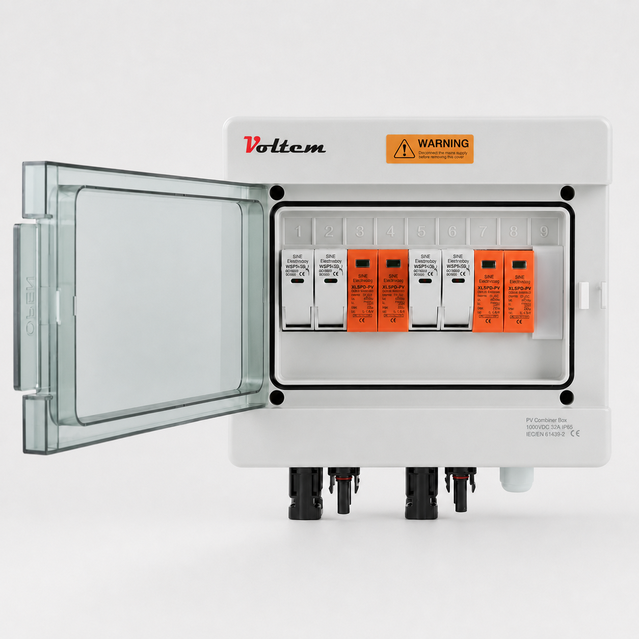 Cuadro de protección FV 500Vdc 2 In 2 Out con protección IP65 Cuadro de protección FV 500Vdc 2 In 2 Out con protección IP65