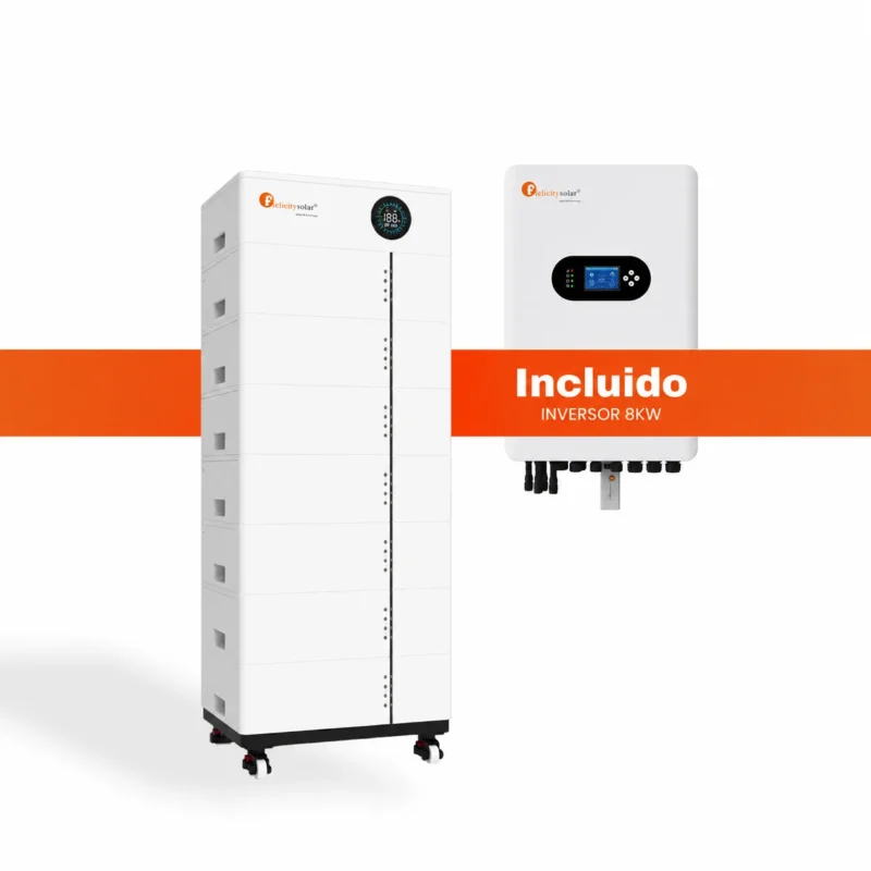 Pack batería solar Felicity LUX-X 40,96 kWh con inversor híbrido monofásico de 8 kW de regalo