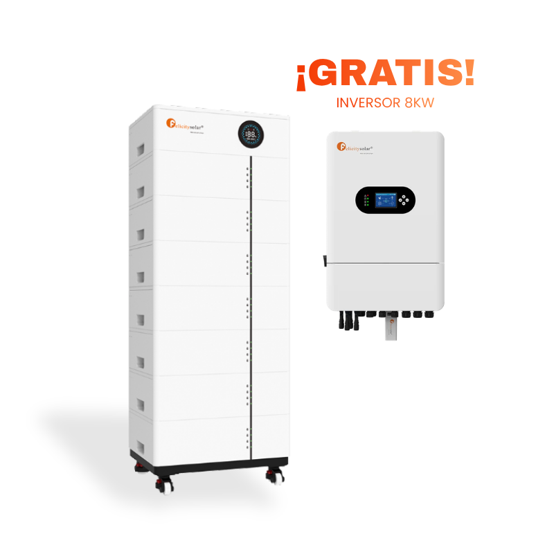 Pack Batería Solar Felicity LUX-X 40,96 kWh + Inversor Híbrido Monofásico 8 KW de Regalo (1)