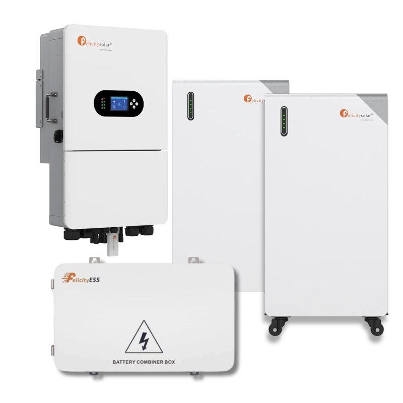 Pack solar híbrido trifásico Felicity 15 kW con 2 baterías de litio de 16 kWh