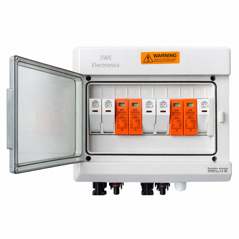frontal Cuadro de Protección FV – 1000Vdc 2 In 2 Out 1000V