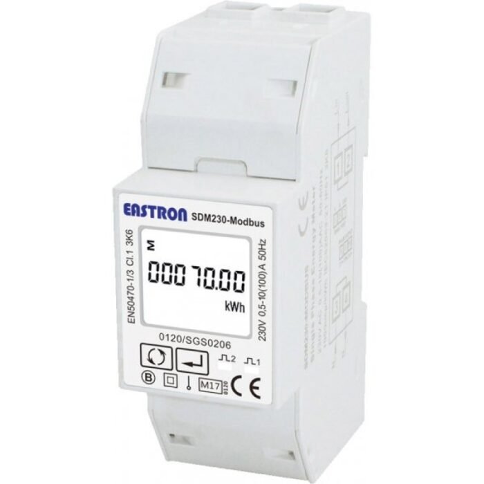 Medidor de energía EASTRON SDM230 Modbus monofásico para carril DIN