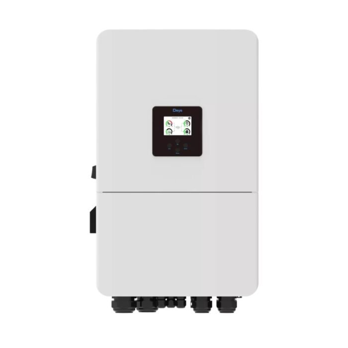 Inversor híbrido trifásico Deye SUN-15K-SG05LP3-EU-SM2 vista frontal para autoconsumo con baterías