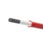 Rollo de 100 m de cable solar rojo 1x6 mm² para instalación fotovoltaica