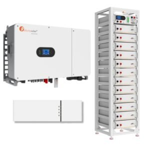Kit Felicity con inversor híbrido trifásico IVGM50KHP3G2 y rack batería HV 61,44 kWh