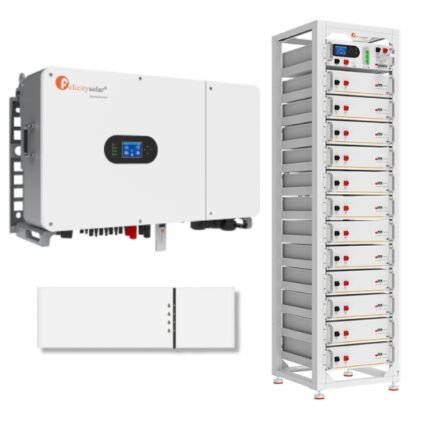 Kit Felicity con inversor híbrido trifásico IVGM50KHP3G2 y rack batería HV 61,44 kWh