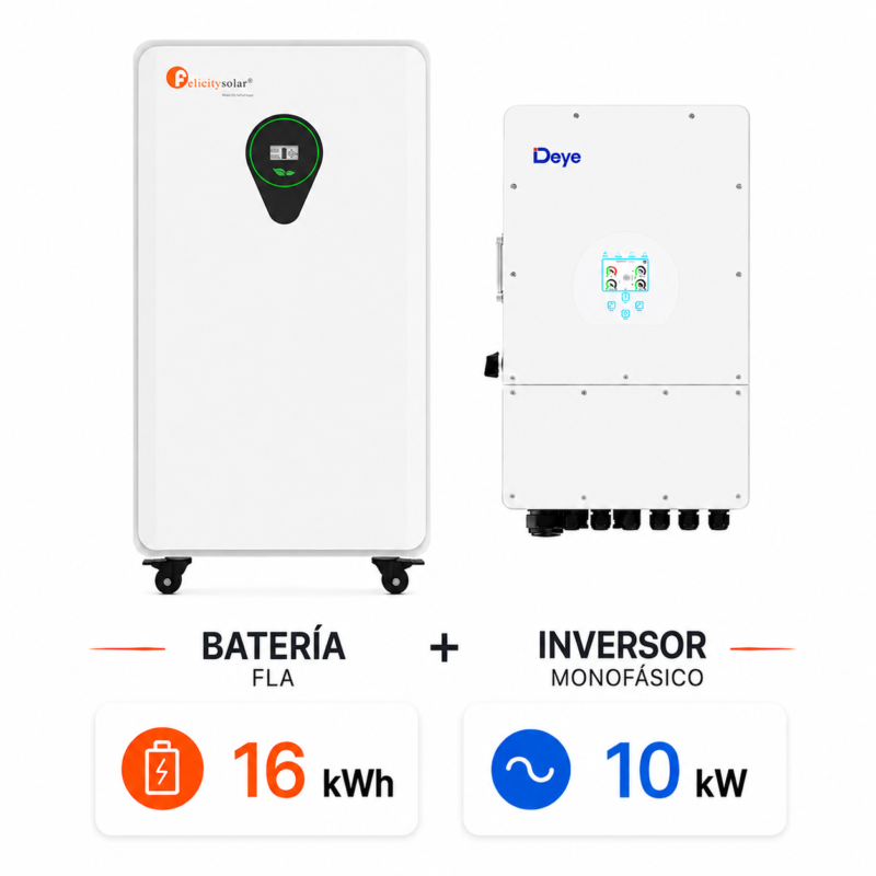 PACK DEYE 10K MONO FLA 16KWH
