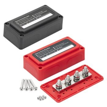 Barra colectora Busbar 300Ah Rojo + Negro