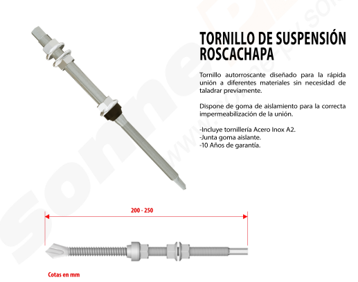 Parafuso de Suspensão com Vedante ESP-M10 200 mm - Image 2