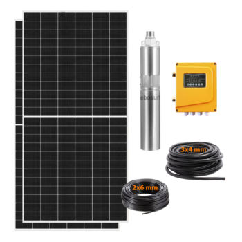 Kit de pompage solaire immergé jusqu’à 70 m — de 500 à 3000 L/h