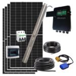 Kit de Bomba Solar Submersível até 140 m — de 500 a 3000 L/h
