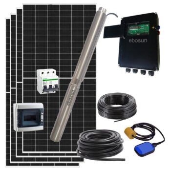 Kit de pompage solaire immergé jusqu’à 140 m — de 500 à 3000 L/h
