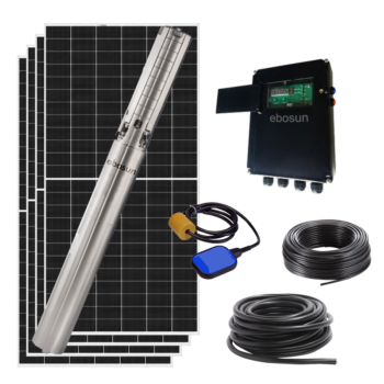 Kit de pompage solaire immergé jusqu’à 120 m — de 1000 à 5400 L/h