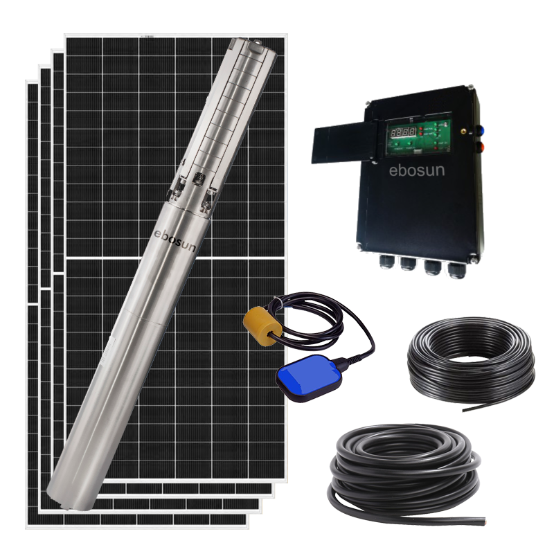 Kit de Bomba Solar até 140 m — Caudal de 3000 a 8000 L/h