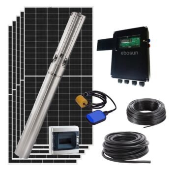 Kit de pompage solaire immergé jusqu’à 160 m — débit jusqu’à 10.000 L/h