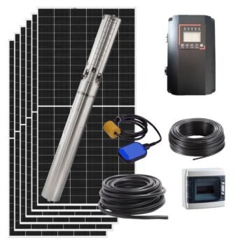 Kit bomba solar sumergible hasta 200M y caudal 10.000 L/h